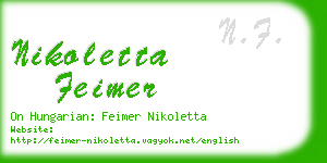 nikoletta feimer business card